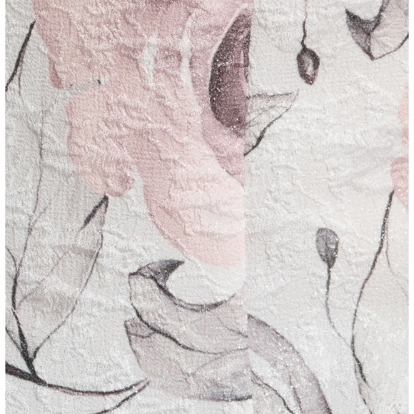 Alex Evenings Plus Size 3X Floral Print Jacquard Side Button 3/4 Sleeves Jacket - Picture 6 of 15